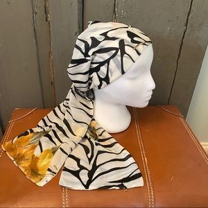 Manyus Zebra Floral Neck/Head Scarf